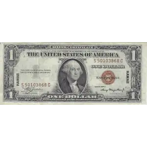 $1 1935-A brown seal Emergency Notes Issued During WW2 2300