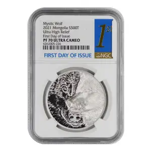 2021 Ultra High Relief First Day of Issue Mystic Wolf ULTRA CAMEO (2)