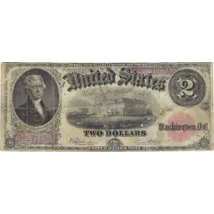 $2  Small Red, scalloped Legal Tender Issues 60