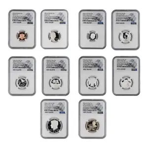2020 10-Coin Silver Proof Set Official US Mint Set RD ULTRA CAMEO (7)