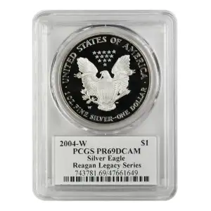 2004-W $1 Silver Eagle Cameron Reagan, DCAM