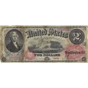 $2  Small Red with rays Legal Tender Issues 47