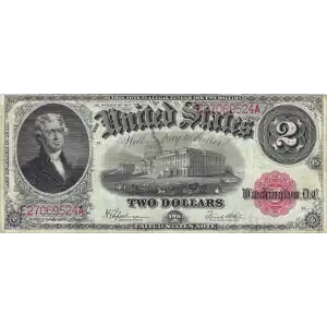 $2  Small Red, scalloped Legal Tender Issues 60
