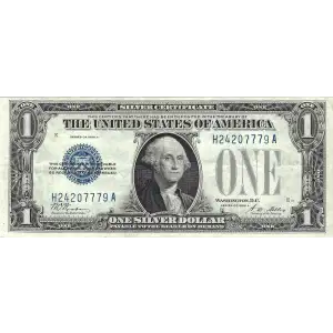 $1 1928-A blue seal. Small Silver Certificates 1601