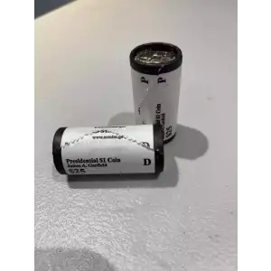 2011 James A. Garfield Presidential Dollar P&D U.S. Mint Rolls