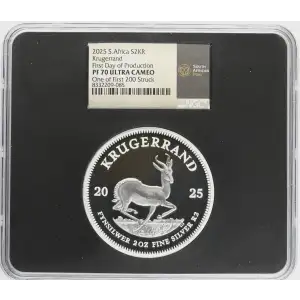 South African Krugerrand Silver 2 oz