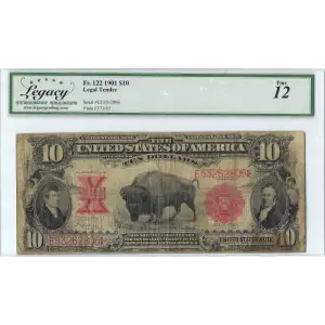 $10  Small Red, scalloped Legal Tender Issues 122