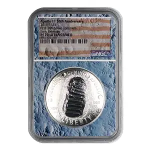 2019 Apollo 11 50th Anniv. Early Releases First .999 Silver Commem. ULTRA CAMEO (2)