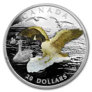 2018 Canada 1 oz Silver $20 Three-Dimensional Canada Goose