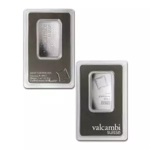 1 oz Platinum Bar - Valcambi Design (Carded)