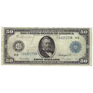 $50 1914 Red Seal Federal Reserve Notes 1039B