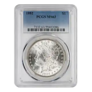 1882-P Morgan Dollar PCGS MS63- Peripheral Toning
