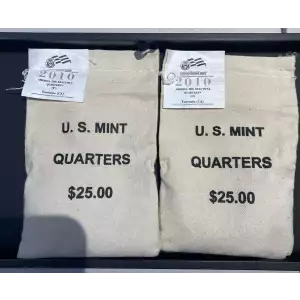 2010 - P.D.  ATB Quarters Yosemite $25 U.S. Mint Sewn Bags