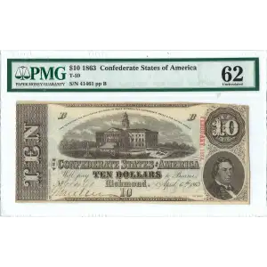 $10   Issues of the Confederate States of America CS-59