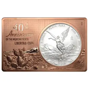 40TH Anniversary Of The Libertad 2022 1 oz Pure Silver Coin & 2 oz Pure Copper Bar (4)