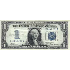 $1 1934 blue seal. Small Silver Certificates 1606