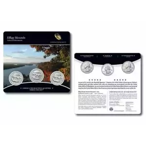 2017 Effigy Mounds America The Beautiful 3-Coin Quarter Set