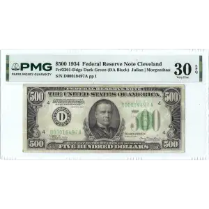 $500 1934  High Denomination Notes 2201-D