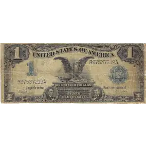 $1 1891 Small red, scalloped Silver Certificates 222