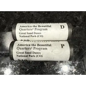 2014 P&D Great Sand Dunes (CO) ATB Quarters BU Mint Rolls