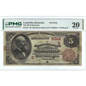 $5  Brown Seal and Brown Back Second Charter Period 477