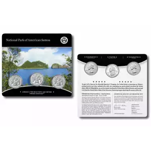 2020 American Samoa America The Beautiful 3-Coin Quarter Set