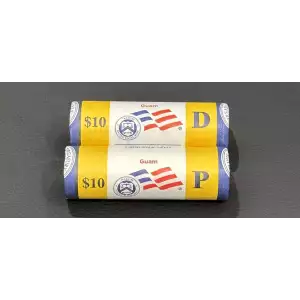 2009 P&D Guam State Quarters BU Mint Rolls