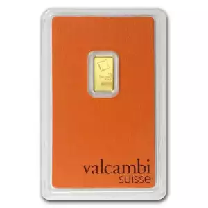 1 g Gold Bar - Valcambi Design (Carded)