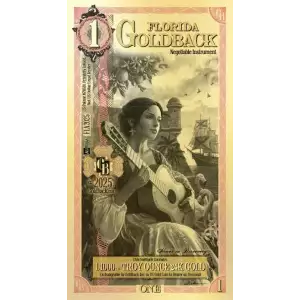 1 Florida Goldback - Aurum Gold Foil Note (24k)