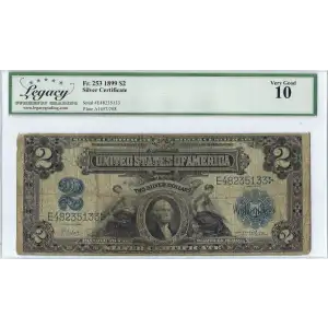 $2 1899 Blue Silver Certificates 253