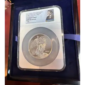 020 Private Issued Medals NGC PF-70 Saint- Gaudens NPF Commem, Winged Liberty Ultra-High Relief 5 ozt Silver, Ultra Cameo