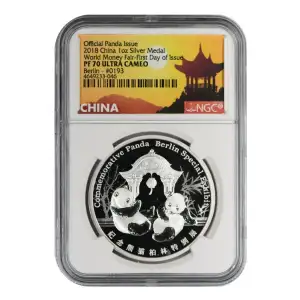 2018 World Money Fair Official Panda Issue-FDI ULTRA CAMEO