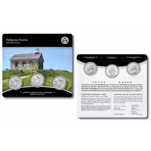 2020 Tallgrass Prairie America The Beautiful 3-Coin Quarter Set