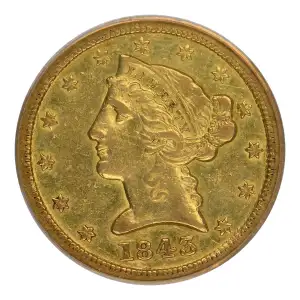 1843-C $5 (3)