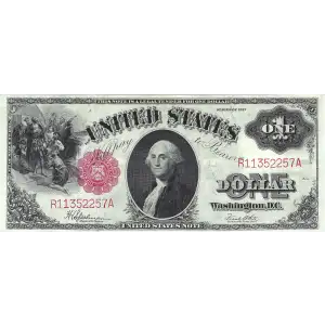 $1 1917 Small Red, scalloped Legal Tender Issues 39