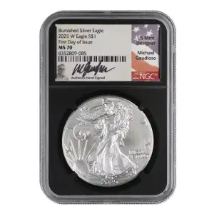 2025 W First Day of Issue Burnished Silver Eagle (3)