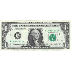 $1 1974 Green seal. Small Size $1 Federal Reserve Notes 1908-B*