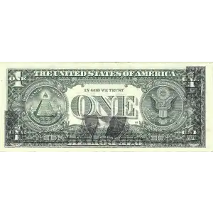 $1 2006 Green seal. Small Size $1 Federal Reserve Notes 1932-L (2)