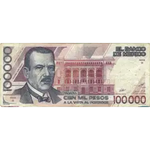 100000 Pesos 1988; 1991, 1985 Issues a. 4.1.1988 Mexico 94