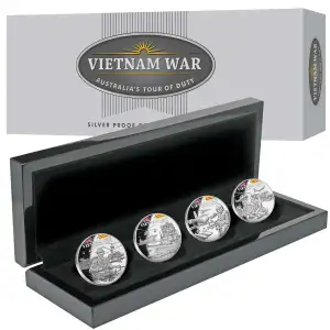 2019 4 x 1oz Australian Vietnam War Silver Proof Set