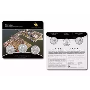 2017 Ellis Island America The Beautiful 3-Coin Quarter Set