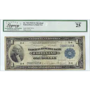 $1 1918  Federal Reserve Bank Notes 718