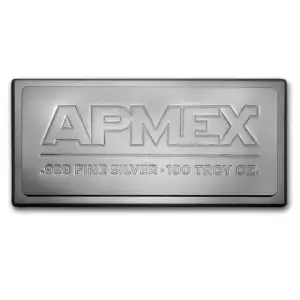 100 oz  Silver Bar - APMEX Stacker Design (2)