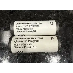 2013 P&D White Mountain (NH) ATB Quarters BU Mint Rolls