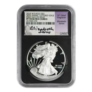 2016 W LETTERED EDGE FIRST DAY OF ISSUE EAGLE 30TH ANNIVERSARY ULTRA CAMEO