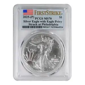 2025-(P) $1 Silver Eagle with Eagle Privy Struck at Philadelphia First Strike (2)