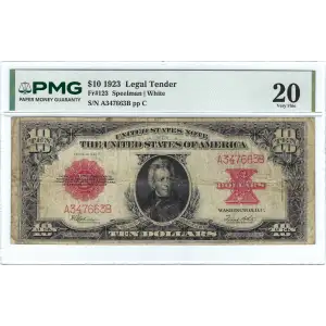 $10  Small Red, scalloped Legal Tender Issues 123