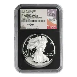 2016 W LETTERED EDGE FIRST DAY OF ISSUE EAGLE 30TH ANNIVERSARY ULTRA CAMEO