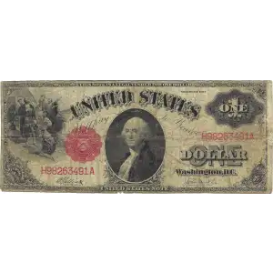 $1 1917 Small Red, scalloped Legal Tender Issues 36