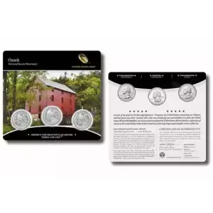 2017 Ozark America The Beautiful 3-Coin Quarter Set